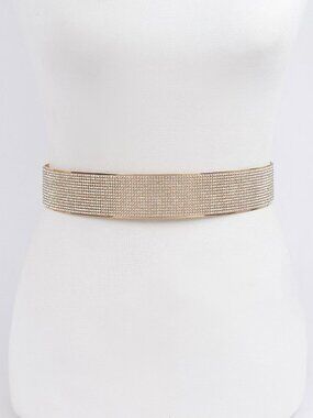Rhinestone Metal Waist Belt